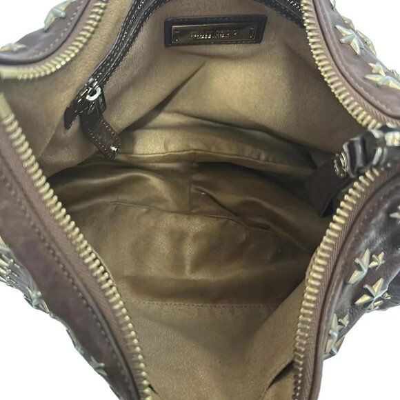 Auth JIMMY CHOO Solar Bag - Brown Leather Shoulder Bag - Picture 7 of 8